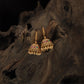 Luxury embellished antique jumka with repeating bead artistry