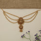 Luxury Devotional Pendant Antique Jade Bille Mati with Curved Pearl Drapes