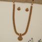Majestic Temple Pendant Antique Long Haara with Dense Bead Arrangement