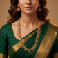 Textured Mango Border Antique Long Haara with Ornamental Accents