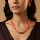 Regal ceremonial beads necklace with decorative motif detailing