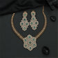 Contemporary mehendi polish necklace with hexagonal link detailing