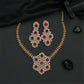 Contemporary mehendi polish necklace with hexagonal link detailing