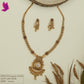 Daisy link long haara with repeating flower connectors and central drop pendant