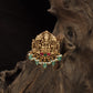 Traditional temple arch jade bille with seated Lakshmi and bead fringe detailing