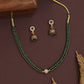 Granular bead antique beads necklace with tight rows and central accent piece