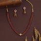 Granular bead antique beads necklace with tight rows and central accent piece
