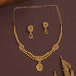 Decorative segment antique necklace with rounded links and pendant detailing