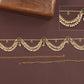 Scalloped chain waist belt with layered bead drapes and round connector discs