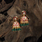 Elegant Bell Jadau Jumka with Structured Fringe Pattern