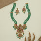 Temple Strand Antique Beads Long Haara with Elephant Side Panels