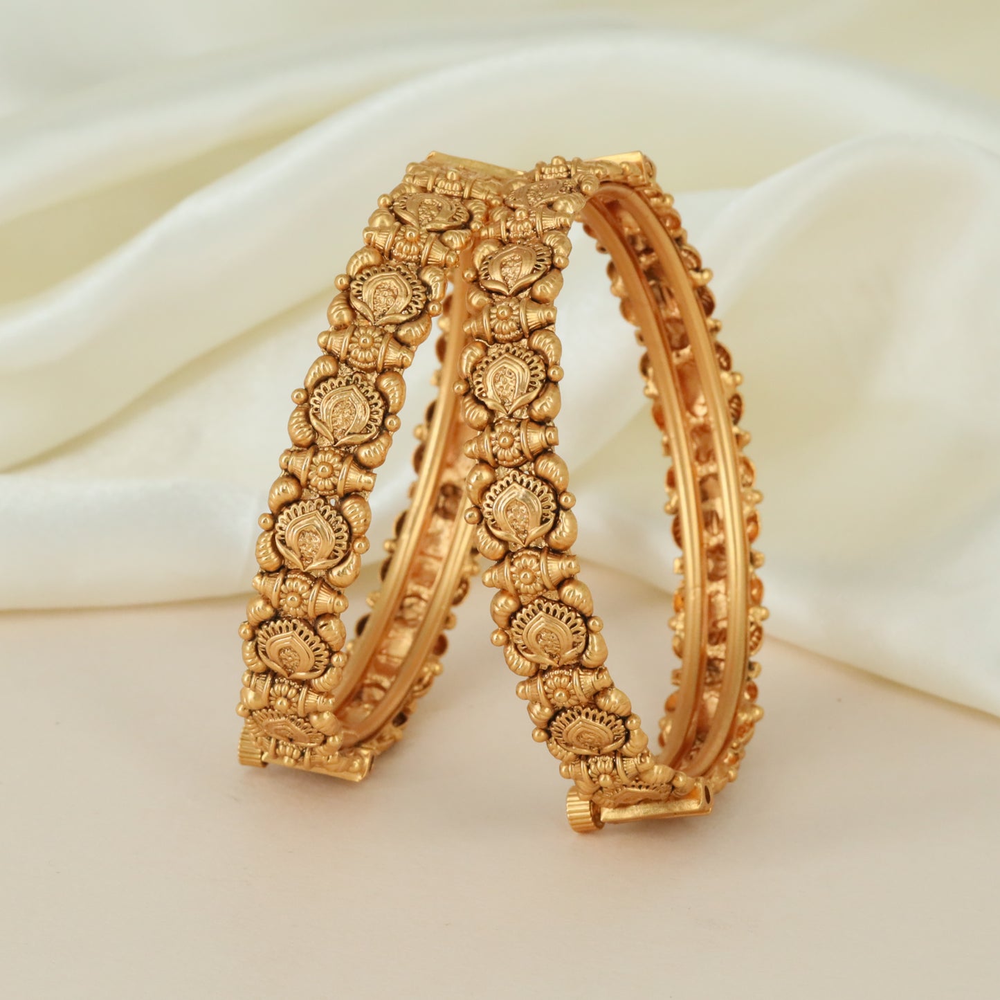 Signature Heritage Antique Bangles with Decorative Coin Accents