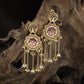 Gildora Disc Kundan Hanging with Multi Chain Fringe