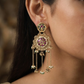 Gildora Disc Kundan Hanging with Multi Chain Fringe
