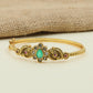 Floral Kada with Raised Center Frame Detailing