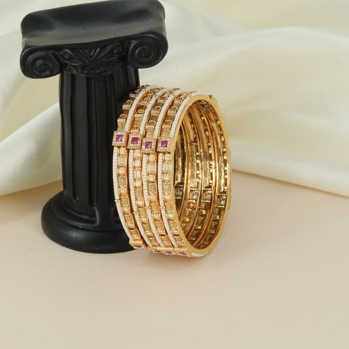 Heritage Border Antique Bangles with Decorative Tile Styling