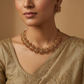 Royal Paisley Necklace with Lakshmi Temple Border Detailing