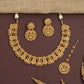 Dynasty Floral Antique Necklace with Lakshmi Coin Panel Arrangement