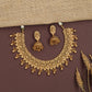Royal Lakshmi Antique Necklace with Hanging Temple Drop Detailing