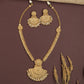 Drape Temple Long Haara with Circular Connector Chain and Curved Pendant Center