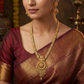 Bloom Floral Long Haara with Repeating Disc Chain and Drop Border