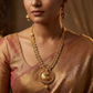 Floral Medallion Antique Long Haara with Lakshmi Centerpiece