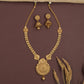 Aster Temple Long Haara with Circular Medallion Pendant and Paisley Side Panels