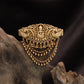 Royal Peacock Clip with Lakshmi Center and Pearl Chain Drapes