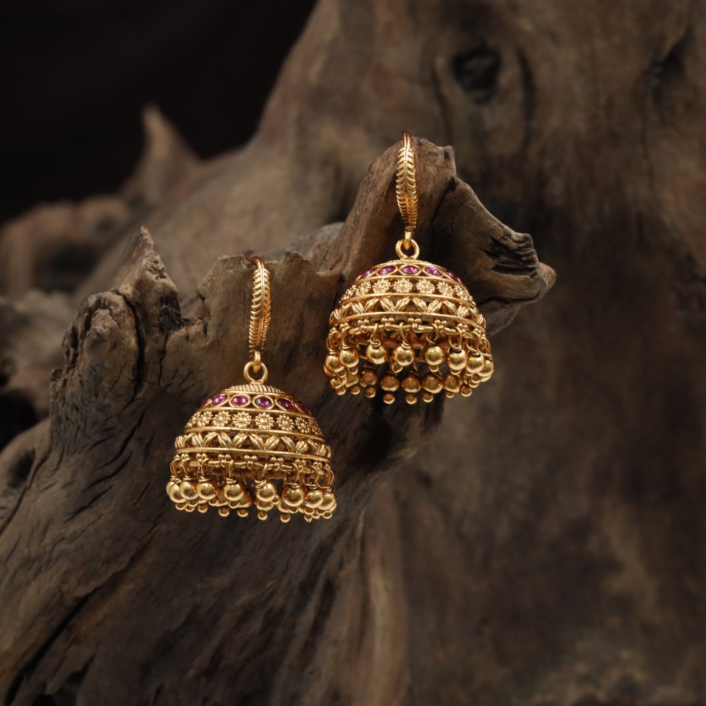 Heritage Dome Jumka with Ornamental Hanging Arrangement