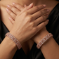 Prime Lacework Rose Gold Bangles with Balanced Structural Layout
