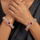 Spark Rose Gold Bangles with Structured Linear Styling