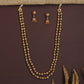 Opal Antique Beads Necklace with Dual Strand Ball Arrangement