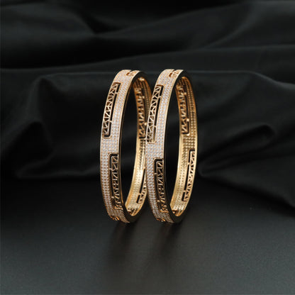 Studio Grid Layout Gj Bangles with Structured Openwork Pattern