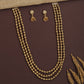 Textured Ball Antique Beads Necklace with Triple Strand Detailing