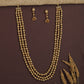 Antique Beads Necklace with Ornamental Triple Styling