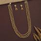 Classic Ball Beads Necklace with Curved Triple Arrangement