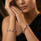 Square Frame Gj Bangles with Repeating Accent Sections