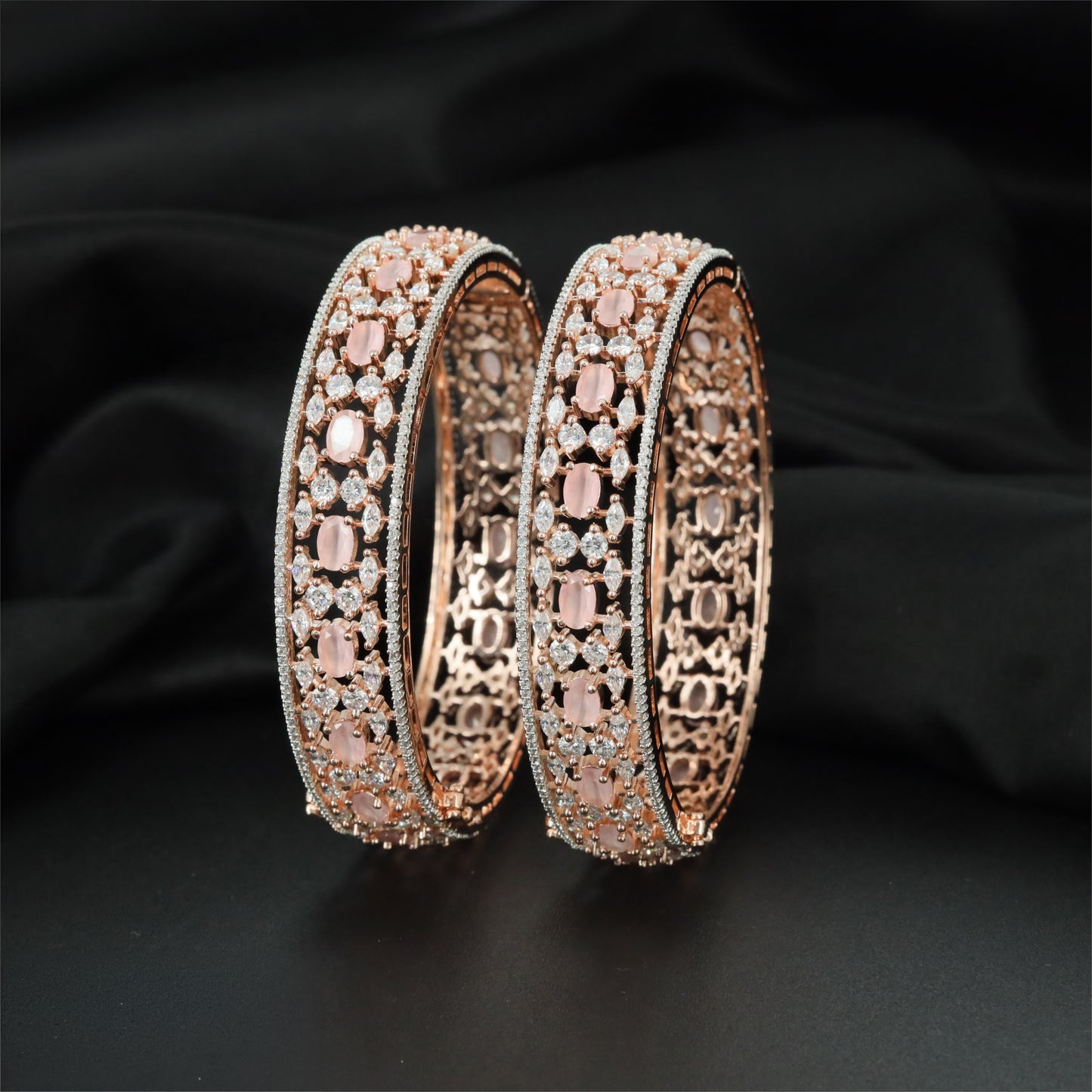 Graceful Bangles Featuring Repeated Oval Sections
