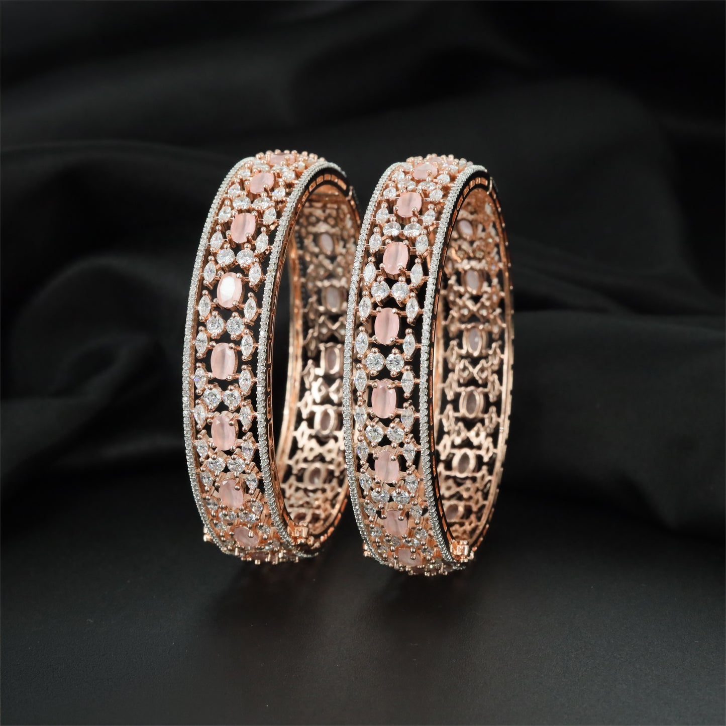 Graceful Bangles Featuring Repeated Oval Sections