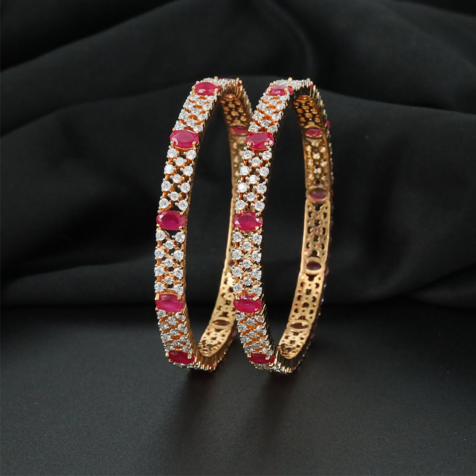 Bloomline Frame Gj Bangles with Decorative Border Detailing