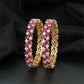 Marquise GJ Bangles with Repeating Stone Panels
