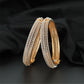 Ridge Line Gj Bangles with Structured Channel Pattern