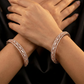 Prime Glow Rose Gold Bangles with Ornamental Open Framework