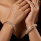 Vertex Blossom Gj Bangles with Sculpted Floral Framework