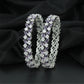 Knotline Trellis Rhodium Bangles with Decorative Border Formation