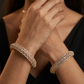 Crownline Bloom Gj Bangles with Decorative Framework Formation