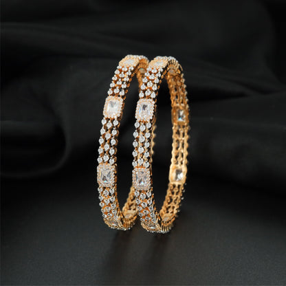 Inlay Curve Gj Bangles with Refined Connector Pattern