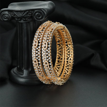 Velvet Lace Gj Bangles with Intricate Framework Styling
