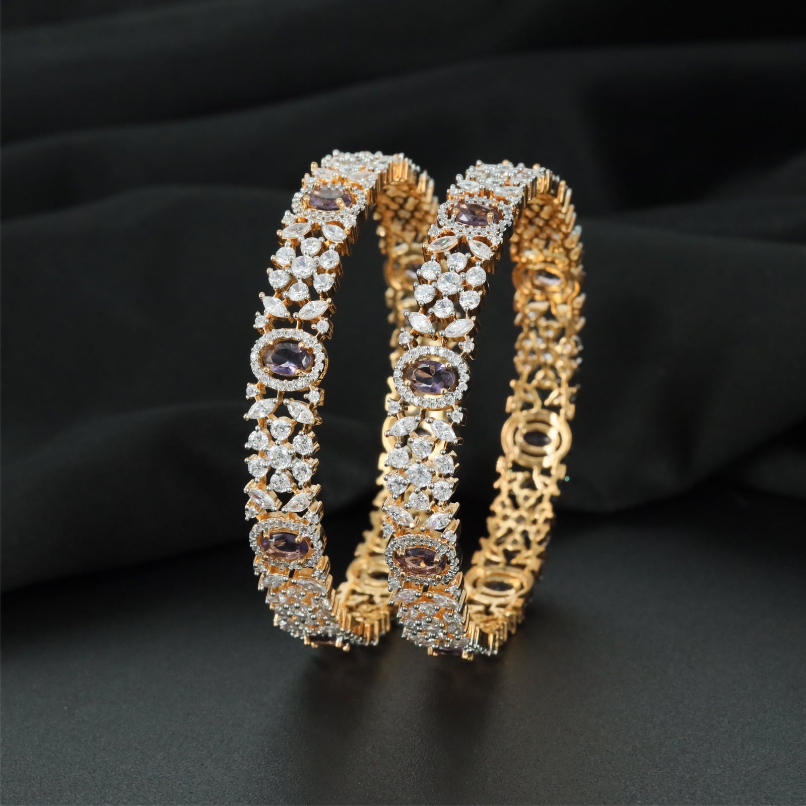 Elite Outline Gj Bangles with Textured Surface Styling
