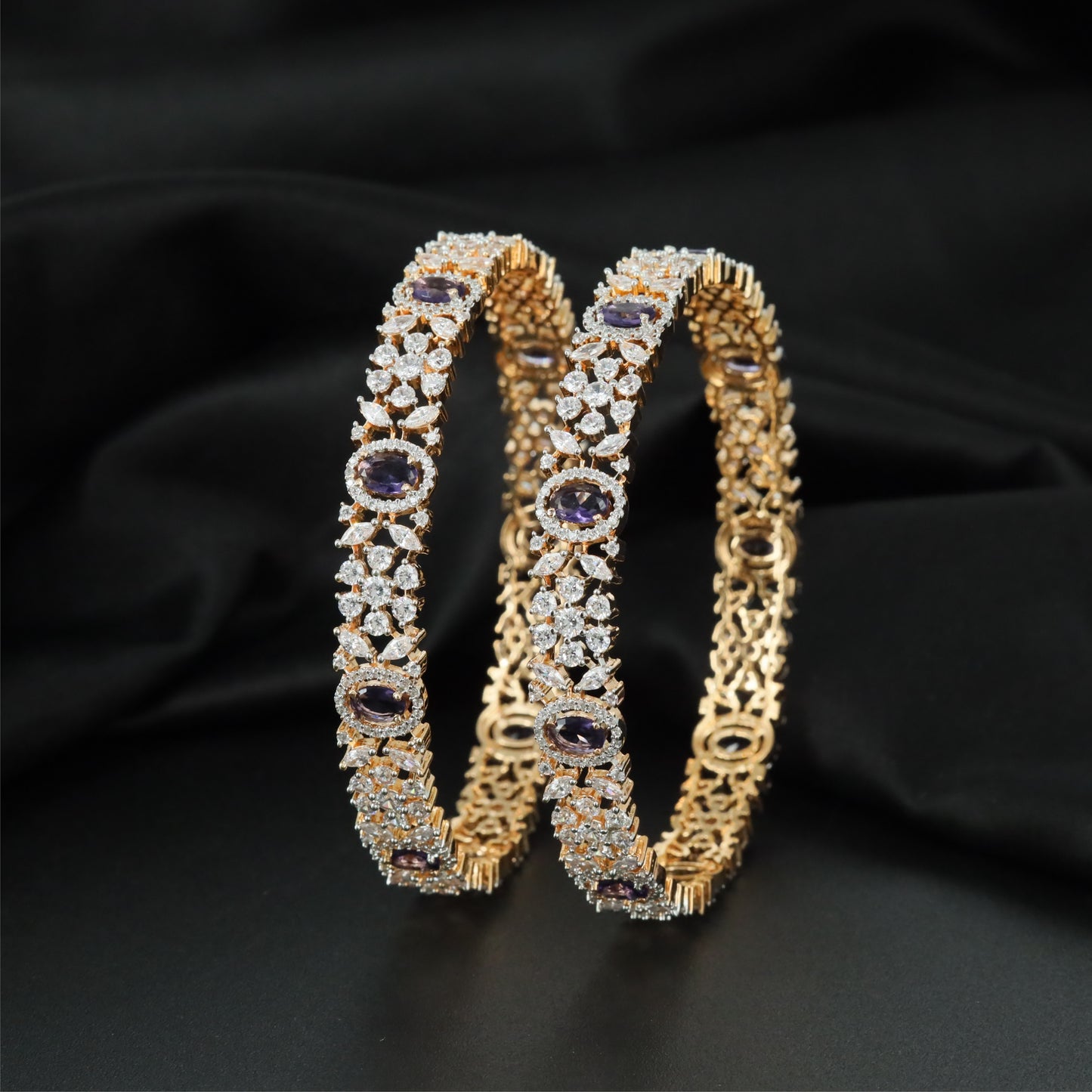 Gallery Petal Gj Bangles with Sculpted Border Detailing